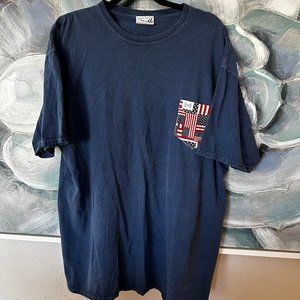 XL Fraternity Collection American Flag Tee Shirt